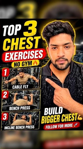 3 Best Chest Exercises for Bigger Chest 😱
