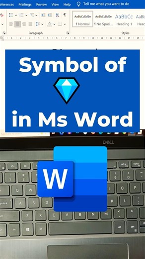99% Users Don’t Know: Insert 💎 Diamond Emoji Instantly in MS Word! #shorts #computer #trending
