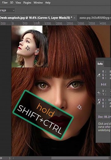 How to match skin tone 👩 using color sample tool in photoshop 2022