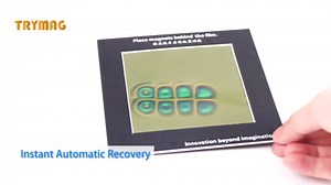 TRYMAG Magnetic Field Viewing Film 6x4 inch, Reusable Magnet Flux Display Sheet Instant Automatic Recovery Magnetic Pattern Detector for Scientific Project Teaching