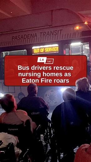 During January's Eaton Fire, Pasadena bus drivers helped transport hundreds people living in nursing homes and assisted living facilities out of harm's way. Now, county officials want to see that approach repeated during future emergencies. ✍️ Aaron Schrank  Joshua Letona | LAist | Facebook