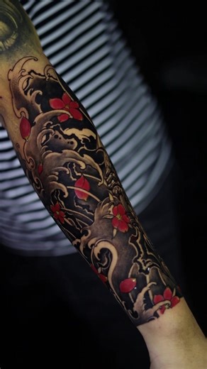 Japanese Full Sleeve Tattoo in Progress
