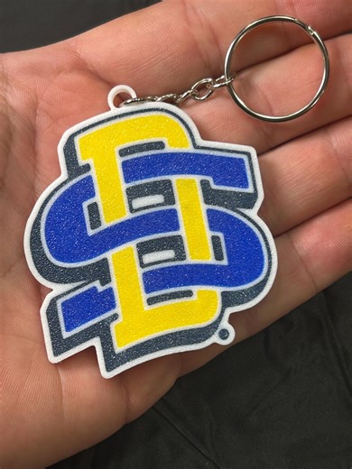 SDSU SD Logo Keychain | Licensed South Dakota State Fan Gear | Made in SD | Jackrabbit Shop - Etsy