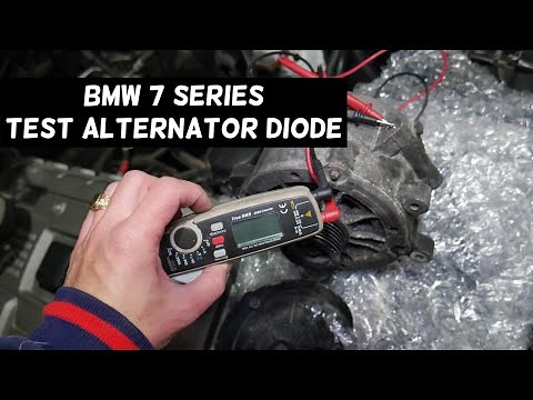 BMW E65 E66 F01 HOW TO TEST ALTERNATOR DIODE. BATTERY DRAIN FIX