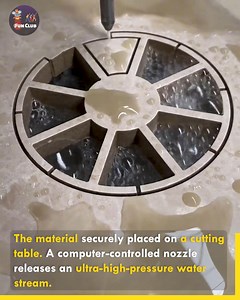 202K views · 766 reactions | Water Jet Cutting: A Blend of Strength and Elegance!. #WaterJetTechnology | Fun club | Facebook