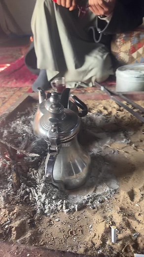 Traditional Tea Preparation Process in Rustic Setting