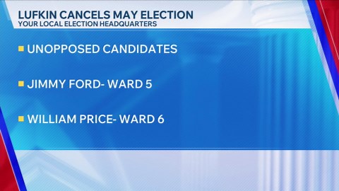 City of Lufkin cancels May general elections due to candidates running unopposed