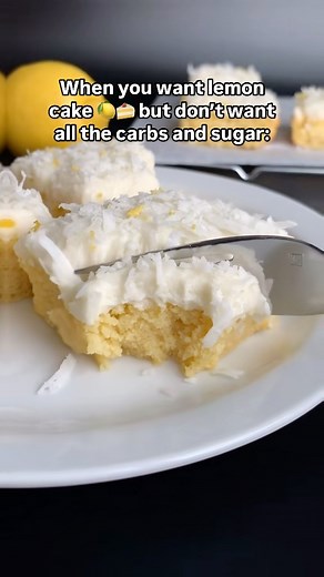 Sarah Kadison on Instagram: "KETO LEMON CAKE w/ COCONUT FROSTING 🍋🥥🍰 Creamy, moist cake with bright summery flavor - only 120 calories with 1 net carb, including frosting! Comment LEMON CAKE and I’ll send the full recipe straight to your inbox! Make sure you’re following my account prior to commenting, otherwise the message may not go through. You can also find it by Google searching “sarahsfitfood lemon cake” #lemoncake #ketocake #ketodessertrecipes #lowcarbrecipes #glutenfreebaking #healthy