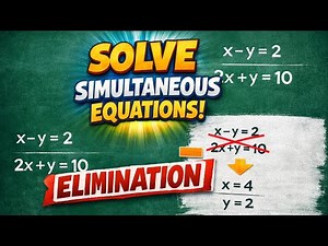 Simultaneous Equations with Elimination method #math #Elimination #Simultaneous