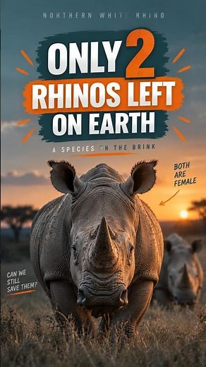 2 female Rhinos left - the end of an era - unless science revives them #rhinos #savetherhino