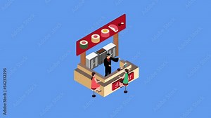 Male chef preparing sushi to his customer