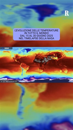 Il time lapse della Nasa: l'evoluzione delle temperature