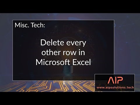 Delete every other row in Microsoft Excel