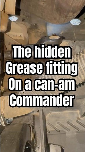 Hidden grease fitting on Can-Am. Can-Am Commander zerk fittings