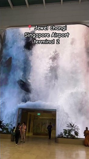 The Wonderfall – A Stunning Digital Waterfall at Changi T2 #changiairport