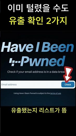 이미 털렸을 수도 있다 유출 확인법 2가지 #이메일유출 #구글다크웹 #HIBP #해킹주의 #정보보안 #계정보안 #사이버보안 #해킹예방 #CyberSecurity