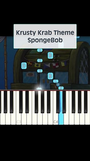 Krusty Krab Theme Piano Tutorial