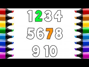 How to Coloring Numbers. Learning and Coloring 123 Numbers. Coloring Pages for Kids