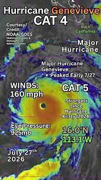 Major Hurricane Genevieve: CAT 5 Powerhouse!