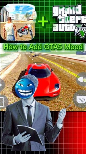 How to add gta5 mood Indian bike driving 3d #shorts #gaming