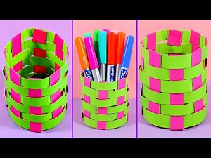 How to Make a Pen Holder | DIY Origami Paper Pen Holder | Easy Pen Holder Idea