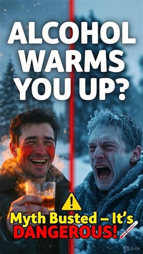 Does Alcohol Really Warm Your Body? #shorts #alcohol #myths #viral #body #ytshorts #youtubeshorts
