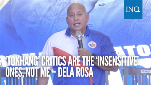 Sen. Ronald Dela Rosa says critics of 'Tokhang' are the ones putting malice in the term 'tokhang' - a portmanteau word derived from Cebuano words “toktok” (to knock) and “hangyo” (to plead). Read more: https://newsinfo.inquirer.net/2034415/tokhang-critics-are-the-insensitive-ones-not-me-dela-rosa | INQUIRER.net