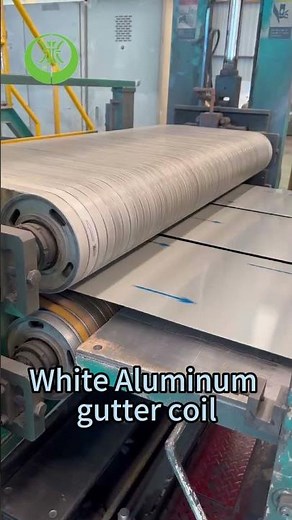 White aluminum gutter coil
