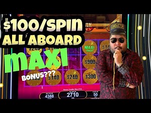 $100/SPIN MAX BET!! HIGH LIMIT ALL ABOARD!! ALL BONUS ACTION!! HARD ROCK ATLANTIC CITY!!!!