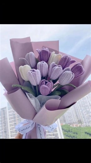 Tutorial bunga Tulip kita lanjut di part selanjutnya yaa:)) #merajut #bungarajut #flowercrochet #fypシ #serunyabelajar #belajaronline