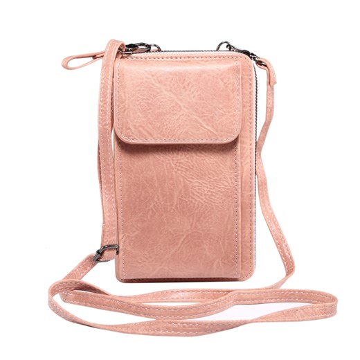 [$3.88] Elephant Pattern Multifunctional Cross Bag Phone Case(Light Pink)