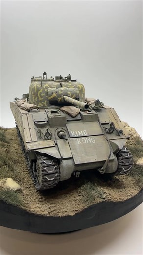Just completed my Marine sherman tank. This is a Dragon 1/35 M4A2 named “king kong”. Thanks for watching, more to come. #panzerbuilder