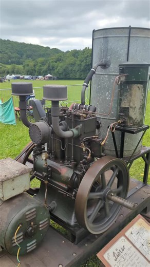 Vintage Twin Cylinder Diesel Lister Engine Water Jacket Repair