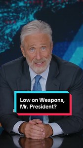 Jon Stewart begs the press to put Trump's feet to the fire after his bulls**t claims about America's weapons supply #DailyShow #Iran #Trump