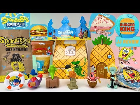 🍔🌟 I Got the $20 Burger King Spongebob Meal & ALL 6 Toys! (Review & Unboxing)