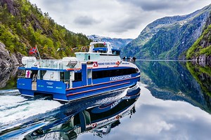 Fjord cruise from Bergen, Norway - spectacular waterfalls