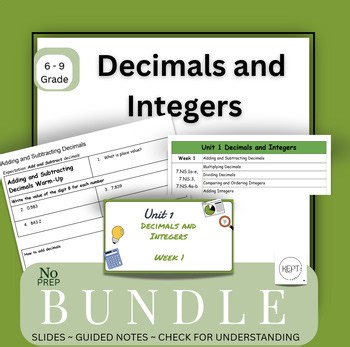 Decimals and Integers | 7th Grade - Math BUNDLE Week 1