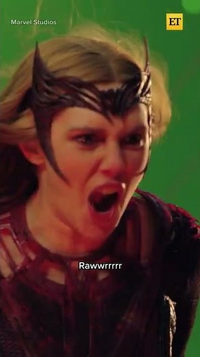 Elizabeth Olsen's HILARIOUS Scarlet Witch bloopers from Multiverse of Madness #shorts