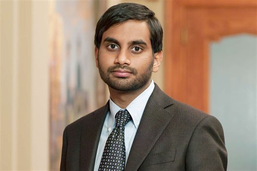 Aziz Ansari recalls repeatedly breaking with Adam Scott during the 'hardest scene' of 'Parks and Recreation'