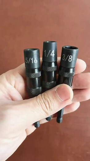 Magnetic Drill Bit Holder Set, 1/4'' Hex Shank Drill Extension Bit Holder, 1/4'' 3/8'' 5/16'' Quick Change Bit Holder for Impact Driver (3 Pieces, Black)