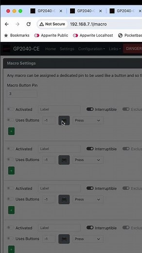 CLIPS: Duelpad A16 Web Config