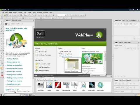 Serif WebPlus X5 Tutorial - Getting Started