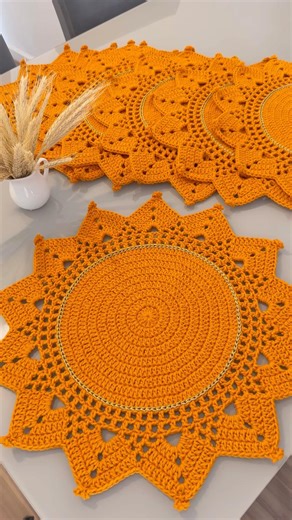 🧡 SOUSPLAT MARAVILHOSO EM CROCHÊ