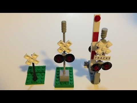 How To Build 3 Lego Railroad Crossing Signals! TT#3