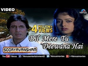 Dil Mere Tu Deewana Hai - Male (Part 2) | Sooryavansham | Amitabh Bachchan, Soundarya | Kumar Sanu