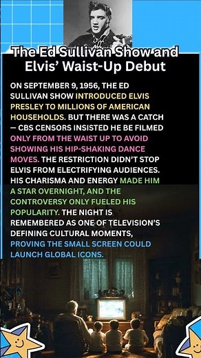 The Ed Sullivan Show and Elvis’ Waist Up Debut #ElvisPresley #ClassicTV #1950sMusic