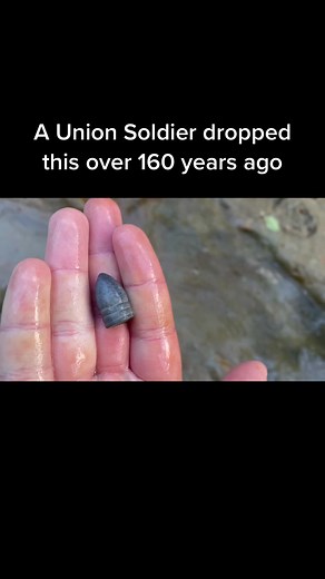 Nice dropped .58 caliber Minie Ball from the American Civil War! 🇺🇸 #civilwar #civilwarhistory #history #creek #america