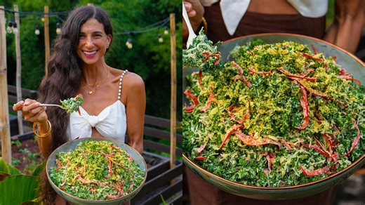 Cheesy Kelp Noodle Kale Salad 🧀🌿 Raw Vegan Dinner Recipe You’ll LOVE! 🫐 Get the Vitamix X5 & Food Processor with FREE SHIPPING here: https://www.kqzyfj.com/click-8479771-13084479 This link will take you to their best discounts! 🍌 Vitamix machines, accessories, & discounts here: https://www.anrdoezrs.net/click-8479771-14021599 🍒 Get 20% OFF my FullyRaw recipe app! iPhone users download here: https://itunes.apple.com/us/app/fullyraw-by-kristina/id1351412313?mt=8 🍓 Download my recipe app on A