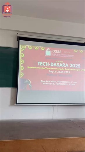 GSSS Institute of Engineering & Technology on Instagram: "Tech Dasara – Day 2 💻🚀 Highlights of the Day: Hands-on Sessions: Building multi-section personal profile pages with HTML & CSS 🎨 Interactive Learning: Introduction to Python & Streamlit for AI-powered applications 🤖 Key Takeaways: Semantic HTML for clean, maintainable web structures ✨ Using Streamlit to connect Python with an interactive front-end 🔗 Keep Learning, Keep Innovating! 🔥💡