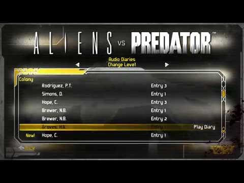 ALIENS VS PREDATOR (2010) ALL AUDIO DIARIES FROM THE MARINE CAMPAIGN